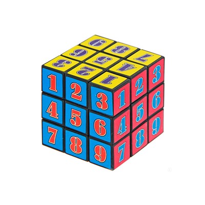 Кубик Рубика с цифрами и буквами 3х3х3, малый