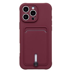 Чехол-накладка - SC304 c картхолдером для "Apple iPhone 16 Pro Max" (bordo) (234456)