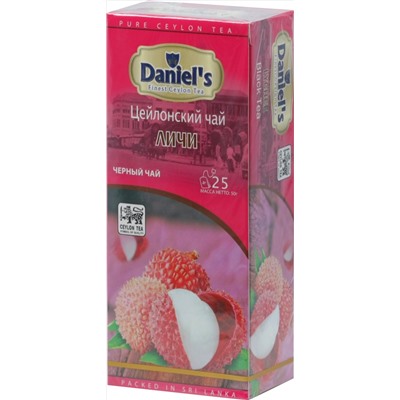 Daniel's. Lychee Black Tea 50 гр. карт.пачка, 25 пак.