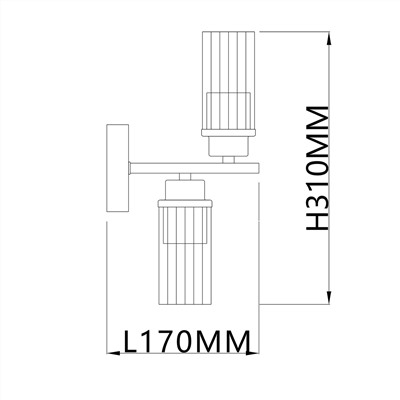 Настенный светильник Escada 2100/2A E14*40W Black