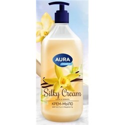 AURA Крем-Мыло Шелк и ваниль Silky Cream 1000 мл