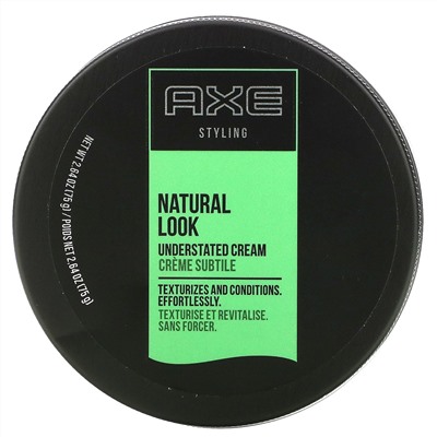 Axe, Natural Look, Understated Cream, крем для укладки волос, 75 г (2,64 унции)