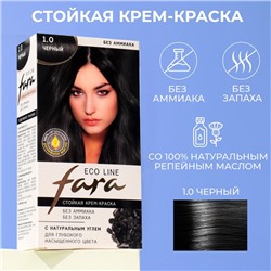 Краска для волос FARA Eco Line 1.0 чёрный, 125 г