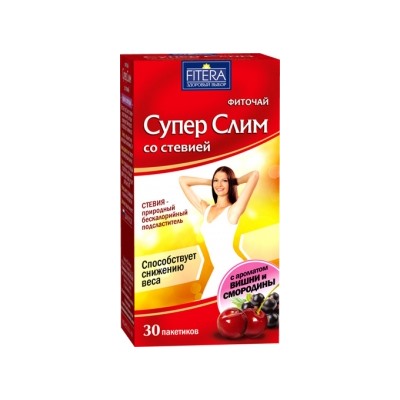 Супер Слим со стевией (вишня,смород.)фиточай 2г №30ф/п (БАД)