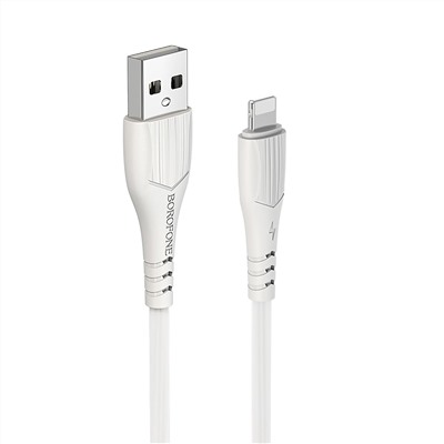 Кабель USB - Apple lightning Borofone BX37 Wieldy (повр. уп)  100см 2,4A  (white)