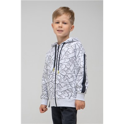Куртка для мальчика Crockid КР 301675 светло-серый меланж, скейты к330