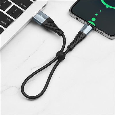 Кабель USB - Type-C Hoco X38 Cool Charging  25см 3A  (black)