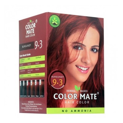 Color Mate Краска для волос, 5 пакетиков по 15г, бордовый цвет 9.3