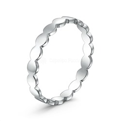 Кольцо из серебра родированное 04-401-0148