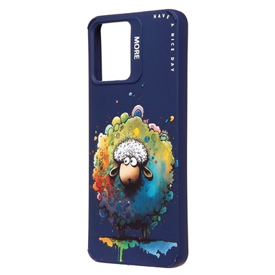 Чехол-накладка - SC335 для "Realme C30"  (овечка) (dark blue) (227248)