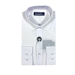 LX3741P11 Рубашка для мальчика приталенная дл.рукав Platin (белый)