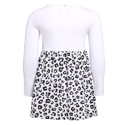 платье 1ДПД4425001н; белый+черный леопард на белом / Улыбка котенка