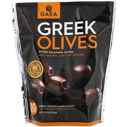 Gaea, греческие оливки Kalamata без косточек, 150 г (5,3унции)