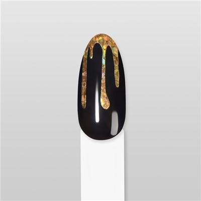 Наклейки для ногтей «Мороженное», цвет золотистый/голографический