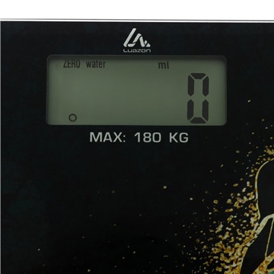 Весы напольные Luazon LVE-015 "Малахит", электронные, до 180 кг, 2хAAА (не в комплекте)