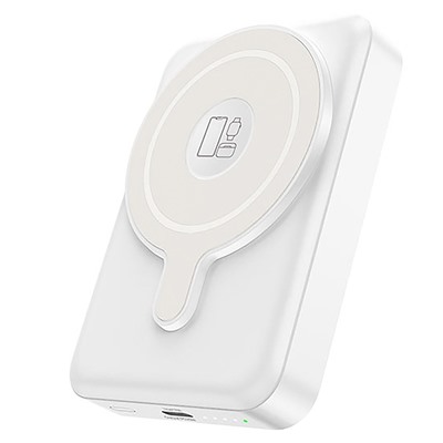 Внешний аккумулятор Hoco SafeMag Q11 Expressar PD (повр. уп.) 10000mAh USB Type-C/Type-C (white)