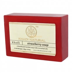 Khadi Strawberry Soap / Кхади Мыло "Клубника" 125г.