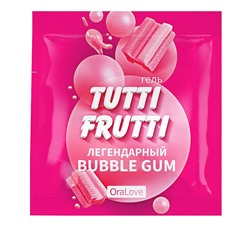 Саше гель-смазки Tutti-frutti со вкусом бабл-гам - 4 гр.