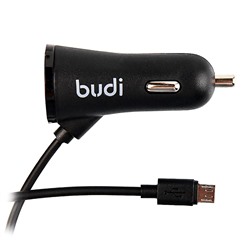 ЗУ Автомобильное budi M8J068M 2USB/micro USB/5V/2.4A (повр. уп.) (black)