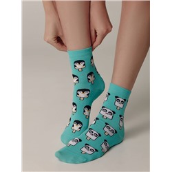 CONTE Хлопковые носки HAPPY c рисунками &quot;panda & penguin&quot;