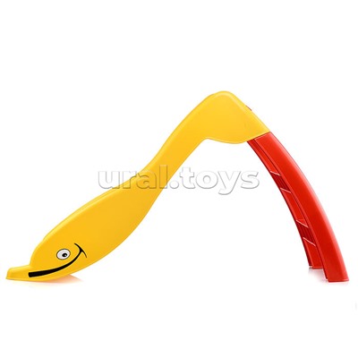 Игровая горка "Дельфин" (желтый/красный)