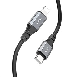 Кабель USB - Apple lightning Hoco X92 (silicone)  300см 2,4A  (black)
