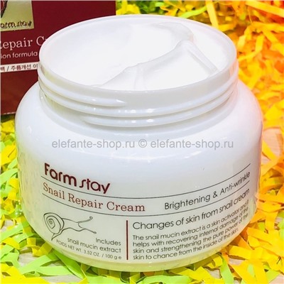 Восстанавливающий крем с экстрактом улитки FarmStay Snail Repair Cream 100g (125)