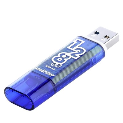 Флэш накопитель USB 128 Гб Smart Buy Glossy 3.0 (dark blue)