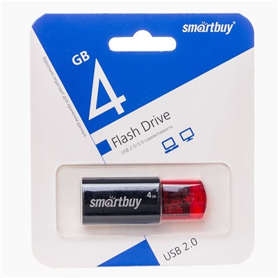 Флэш накопитель USB  4 Гб Smart Buy Click (black)