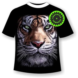 Подростковая футболка с крупной мордой тигра 1200