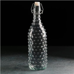 Бутыль стеклянная для соусов и масла с бугельным замком «Ризотто», 1 л, 8×8×30 см