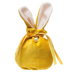 Подарочная упаковка - новогодний мешок с ушами Зайка 02 New Year (10x13cm) (yellow)