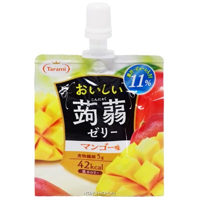 Питьевое желе Конняку со вкусом манго Tarami, Япония, 150 г Акция