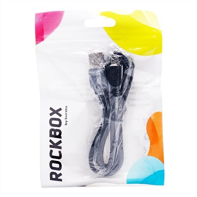 Кабель USB - mini USB RockBox  100см 1,5A  (black)