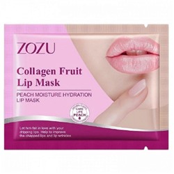 Патч гидрогелевый для губ 1 шт Zozu Collagen fruit lip mask PEACH