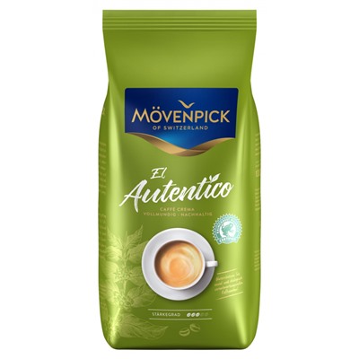 Кофе MOVENPICK EL AUTENTICO CAFFE CREMA Зерно 1000 гр., 95% Арабика 5% Робуста (Закончился срок годности 11/2023)