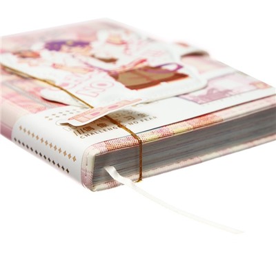 Записная книжка подарочная, А6, 96 листов, цветной блок, с фигурным хлястиком, обложка пвх, "Аниме", МИКС