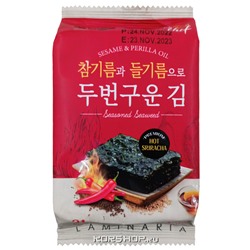 Хрустящая морская капуста со вкусом острого соуса шрирача Nori Land, Корея, 4 г Акция