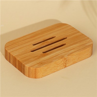 Мыльница деревянная «Soap», квадратная, бамбук