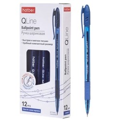 Ручка шариковая масляная "Q.line" синяя 0.7 мм, игольч.пишущ.узел (081882) Хатбер