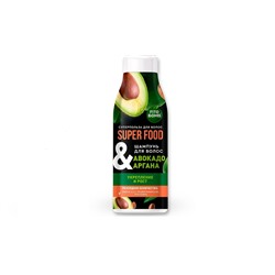 Super food Шампунь для волос 250мл Авокадо&Аргана Укрепление и рост