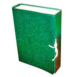 Короб архивный бумвинил  50мм с завязками собранный зеленый Па15 Гранит