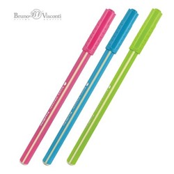 Ручка шариковая 0.7 мм "FreeWrite Special" синяя (3 цвета корпуса) 20-0327/04 Bruno Visconti