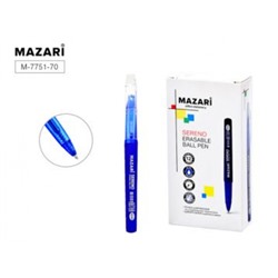 Ручка шариковая SERENO "Пиши-стирай" синяя 1.0мм термочувствительные чернила, корпус Soft Touch M-7751-70 Mazari