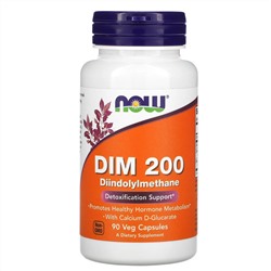 Now Foods, DIM 200 (дииндолилметан), 90 растительных капсул