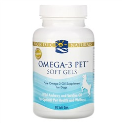 Nordic Naturals, Omega-3 Pet, мягкие желатиновые капсулы для собак, 90 капсул