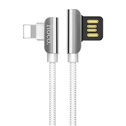 Кабель USB - Apple lightning Hoco U42 (повр. уп)  120см 2,4A  (white)