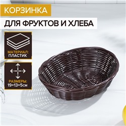 Корзинка для фруктов и хлеба Доляна «Шоко», 18×15×5 см