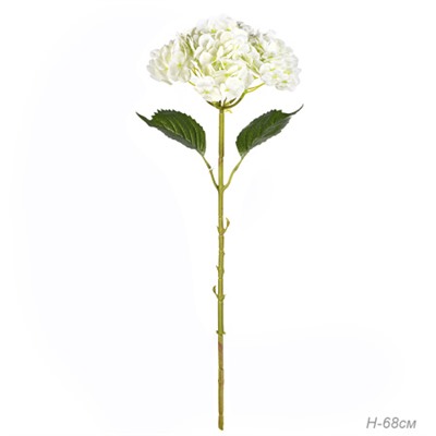 Цветок искусственный Гортензия 68 см белая / GT41-16 /уп 36/360/А