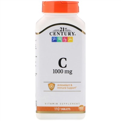 21st Century, Витамин C, 1000 мг, 110 таблеток